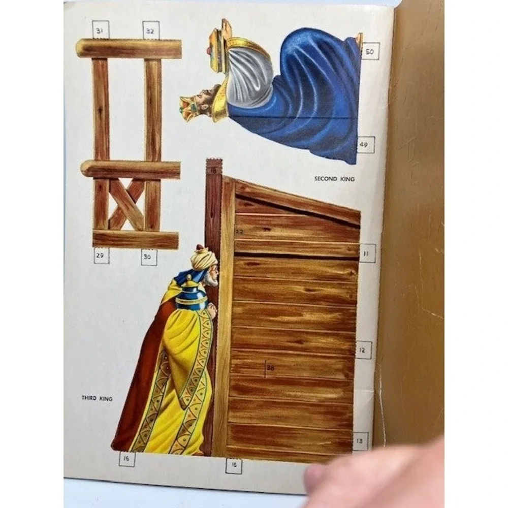 Whitman The Manger Scene 1941 Christmas Nativity‎ Punch Out Book Unused